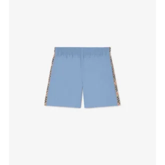 Badshorts med rutmönster