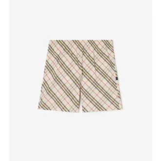 Badshorts med rutmönster