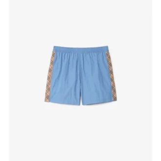 Badshorts med rutmönster