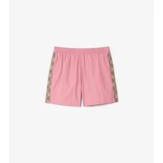 Badshorts med rutmönster