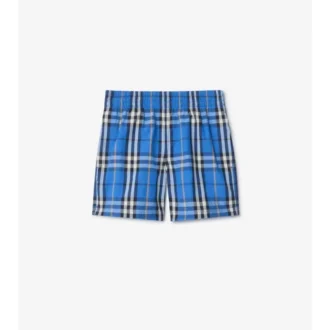 Badshorts med rutmönster