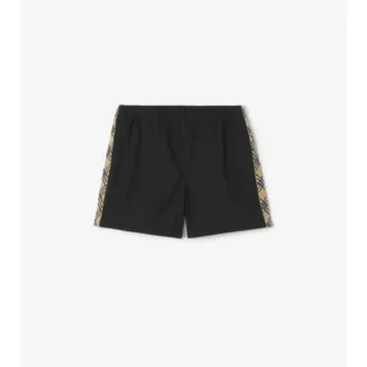 Badshorts med rutmönster