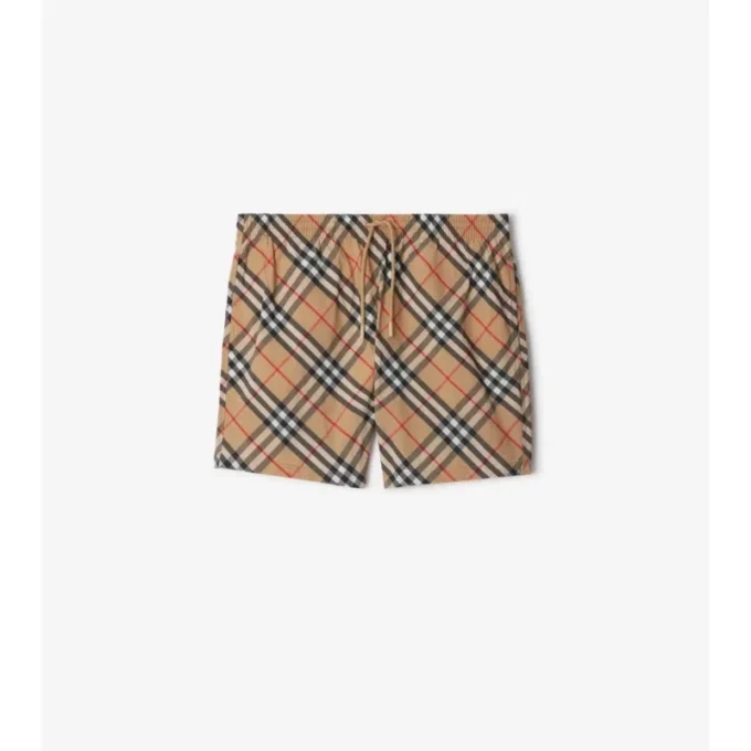 Badshorts med rutmönster Badshorts med rutmönster