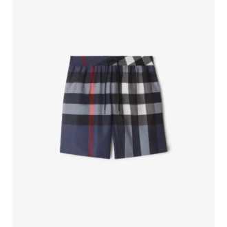 Badshorts med rutmönster