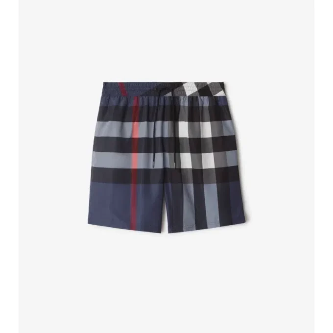 Badshorts med rutmönster Badshorts med rutmönster