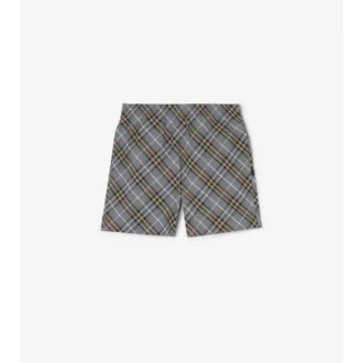 Badshorts med rutmönster