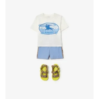 Badshorts med rutmönster