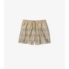 Badshorts med rutmönster i ton-i-ton Badshorts med rutmönster i ton-i-ton
