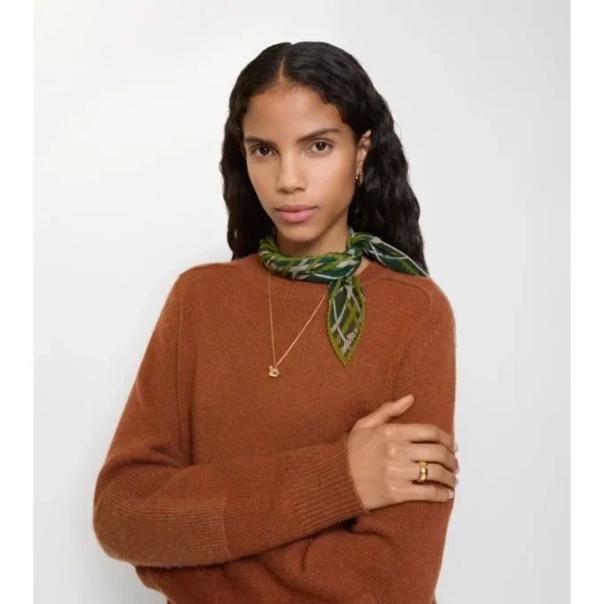 Belt Check-sjal i sidenchiffong Belt Check-sjal i sidenchiffong