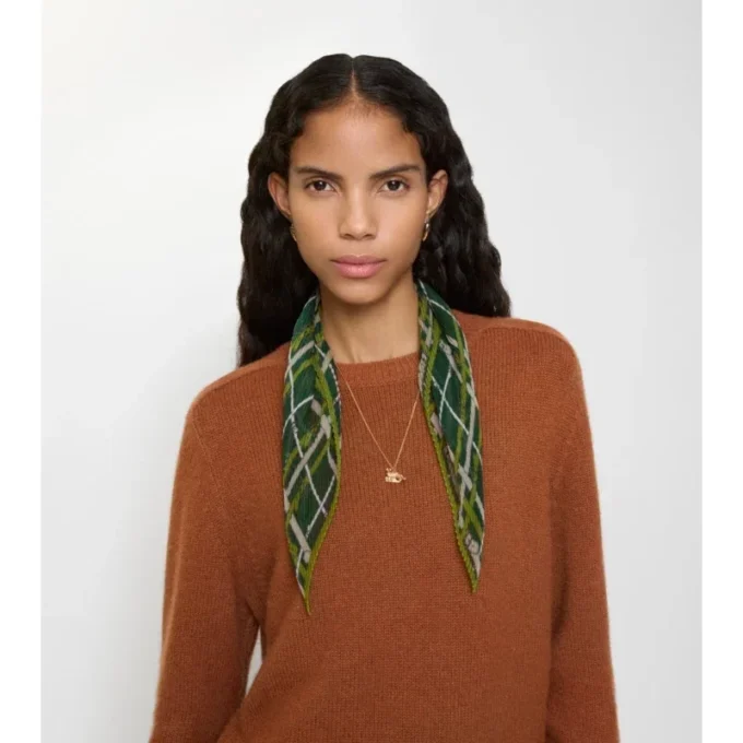 Belt Check-sjal i sidenchiffong Belt Check-sjal i sidenchiffong
