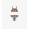 Bikini med volangkant och rutmönster Bikini med volangkant och rutmönster
