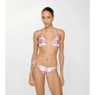Bikinitopp med rutmönster