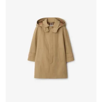 Bomullskappa med huva som Car Coat