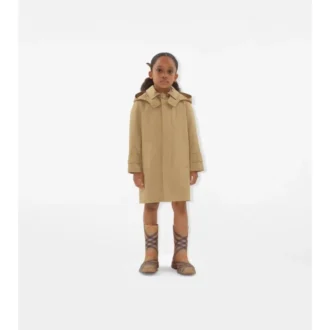 Bomullskappa med huva som Car Coat