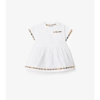Bomullsklänning med rutmönster och bloomers