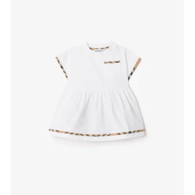 Bomullsklänning med rutmönster och bloomers Bomullsklänning med rutmönster och bloomers