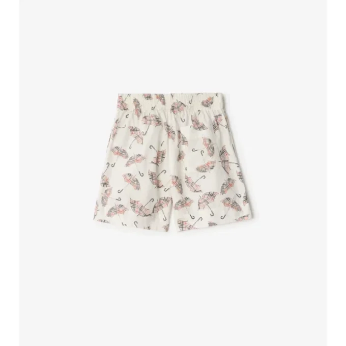 Bomullsshorts med paraplymönster Bomullsshorts med paraplymönster