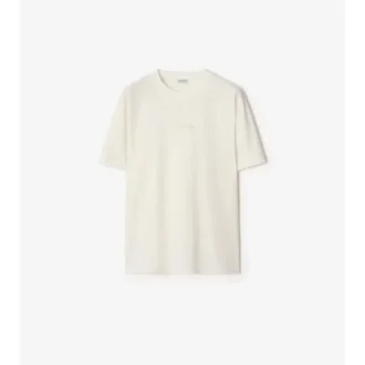 Bomullst-shirt med kursivt logotypmönster