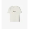Bomullst-shirt med kursivt logotypmönster Bomullst-shirt med kursivt logotypmönster