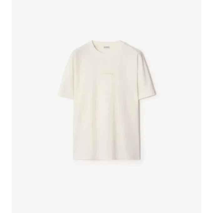Bomullst-shirt med kursivt logotypmönster Bomullst-shirt med kursivt logotypmönster