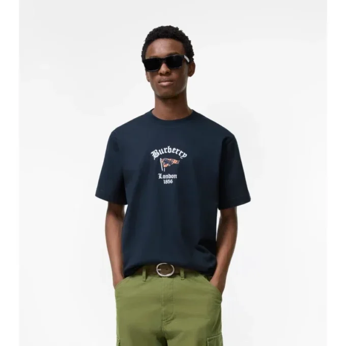 Bomullst-shirt med rutmönster Bomullst-shirt med rutmönster