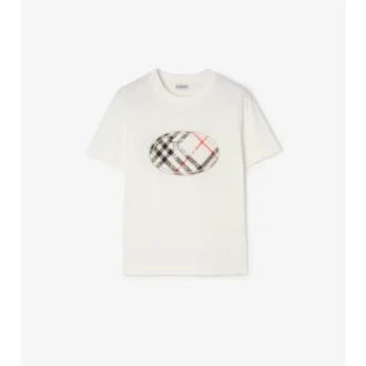 Bomullst-shirt med rutmönster och riddarmotiv