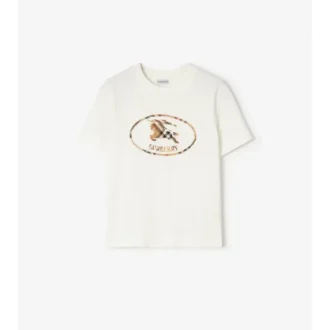 Bomullst-shirt med rutmönster och riddarmotiv