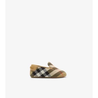 Booties i nylonblandning med rutmönster