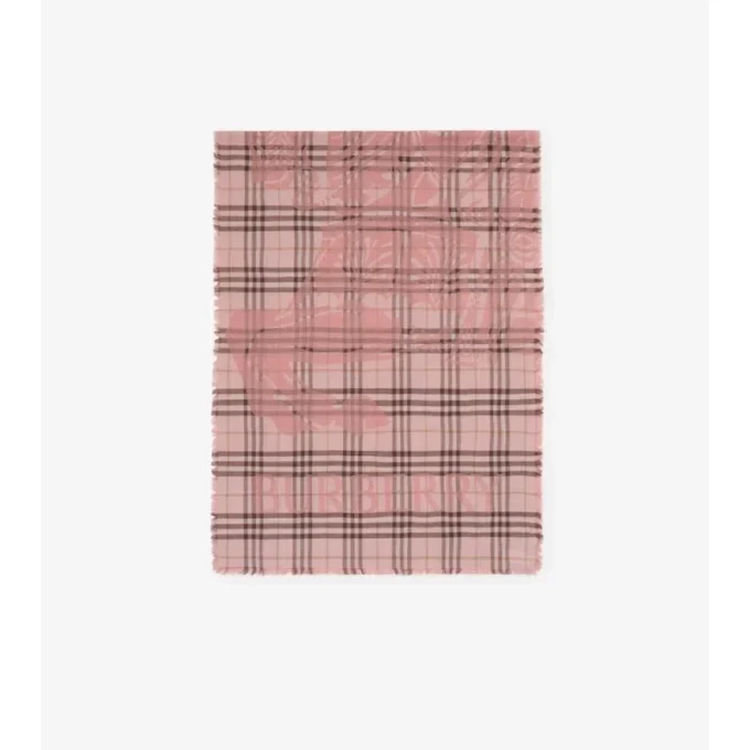 Bred EKD Check-sjal i ull och silke Bred EKD Check-sjal i ull och silke