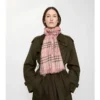 Bred EKD Check-sjal i ull och silke Bred EKD Check-sjal i ull och silke