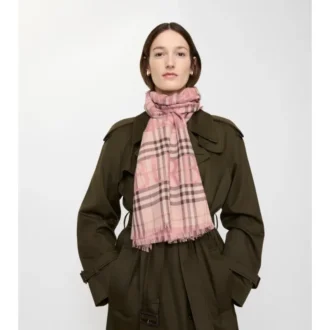 Bred EKD Check-sjal i ull och silke