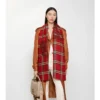 Bred EKD Check-sjal i ull och silke Bred EKD Check-sjal i ull och silke