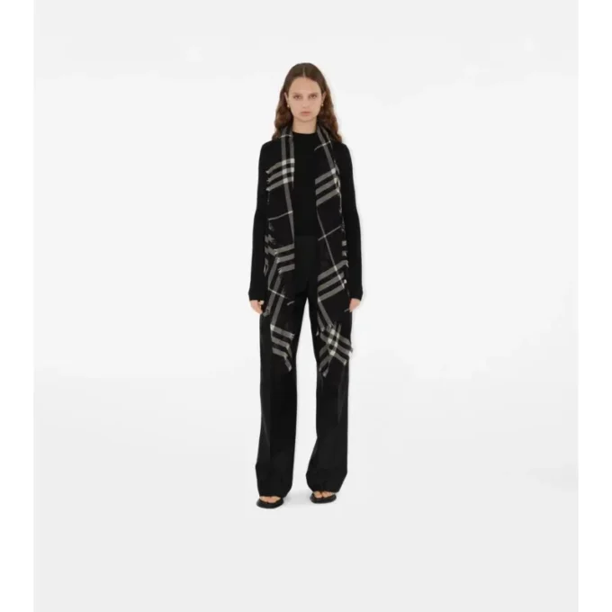 Bred rutig ullscarf Bred rutig ullscarf