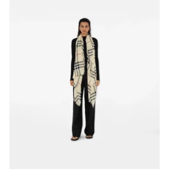 Bred rutig ullscarf