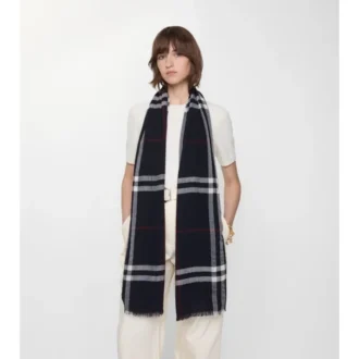 Bred rutig ullscarf