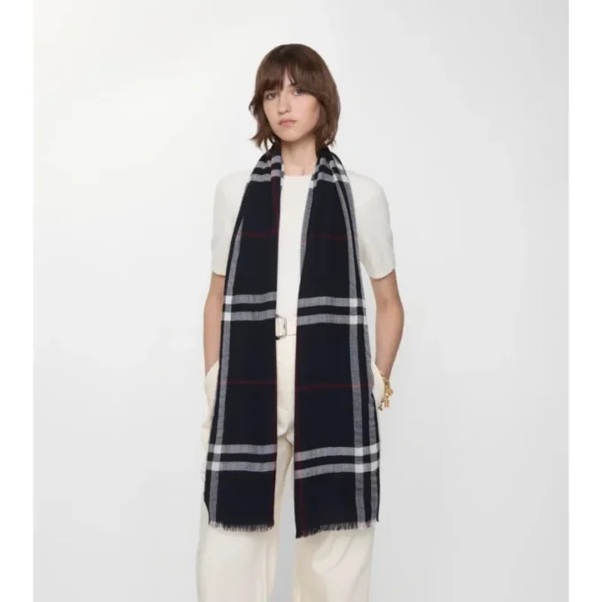 Bred rutig ullscarf Bred rutig ullscarf