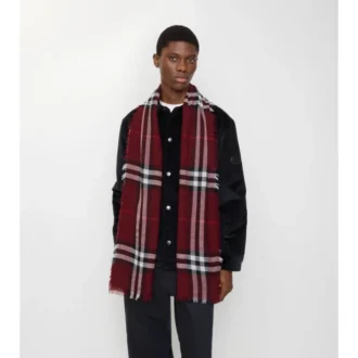 Bred rutig ullscarf