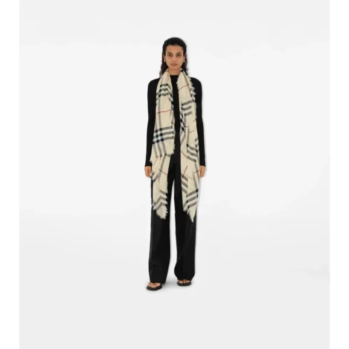 Bred rutig ullscarf Bred rutig ullscarf