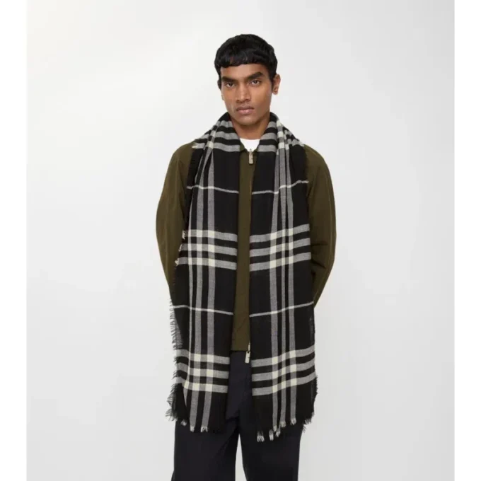 Bred rutig ullscarf Bred rutig ullscarf