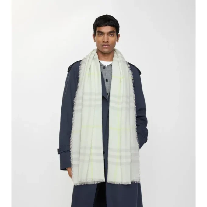 Bred rutig ullscarf