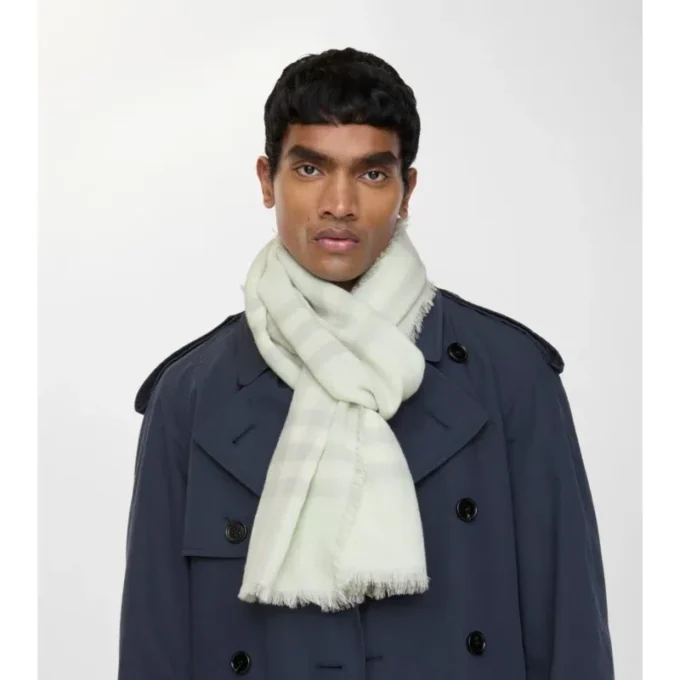 Bred rutig ullscarf