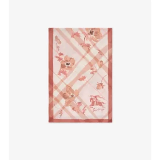 Bred silkescarf med akvarellmönster