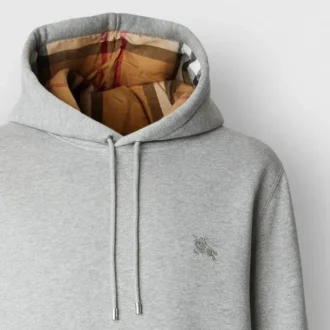 Broderad EKD-hoodie i bomullsblandning