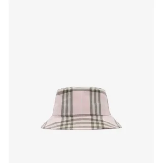 Bucket hat i bomull med rutmönster