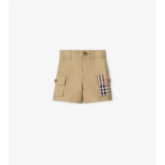 Cargoshorts i bomull med rutmönster