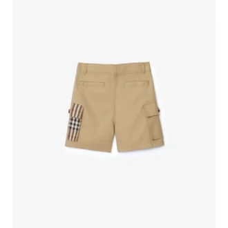 Cargoshorts i bomull med rutmönster