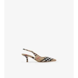 Check Dame Slingback Pumps 