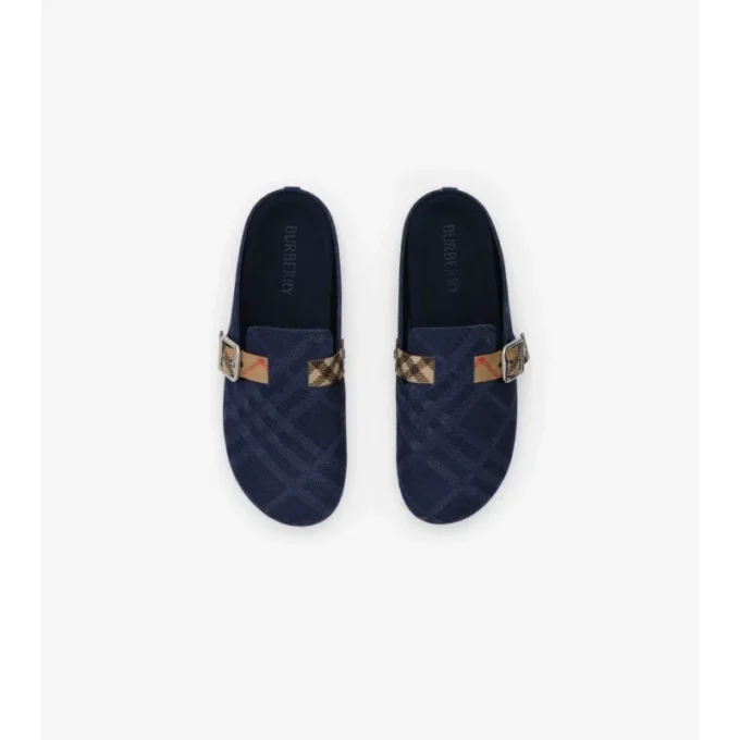 Check Denim Urchin Clogs Check Denim Urchin Clogs