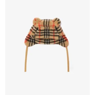 Check Fleece Trapper Hat