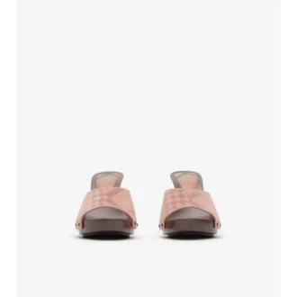 Check Suede Potter Mules 